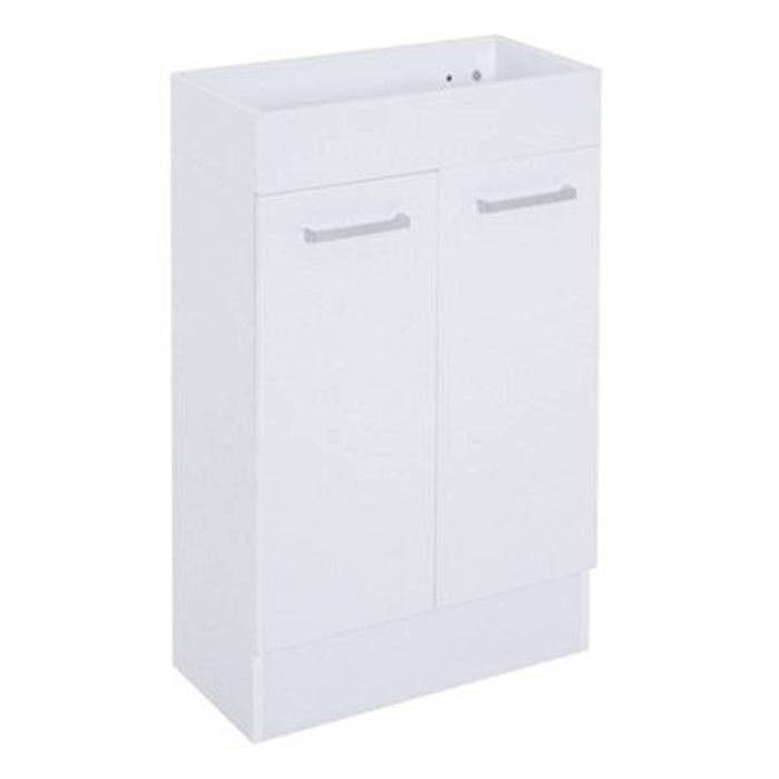 Bathroom Sink Base Cabinet Vanity Unit Basin Ceramic Two Doors White Modern - Image 2