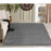 Shaggy Area Rug Dark Grey Plain Soft Living Room Bedroom Floor Carpet 80x150cm - Image 1