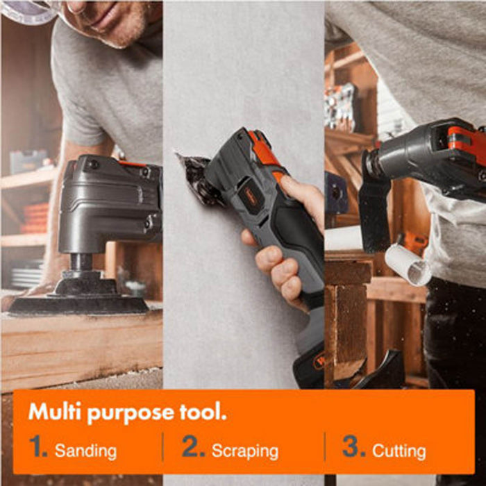 VonHaus Oscillating Multi Tool Cordless E-Series Compact Brushless Durable 18V - Image 2