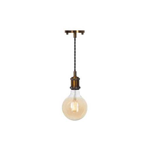 4lite LED Pendant with G125 Bulb - Antique Brass - Image 1