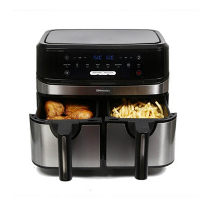 Dual Air Fryer EMDAF9LD+ Double Basket Timer Digital 9L Powerful Cooker 1750W - Image 3