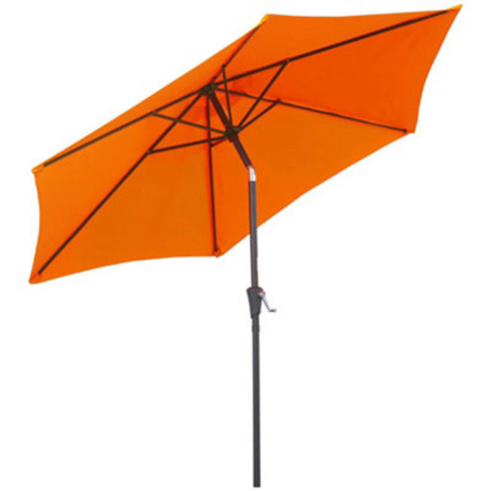 Garden Parasol Sun Shade Orange Adjustable Round Outdoor Patio Umbrella 2.7m - Image 1
