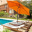 Garden Parasol Sun Shade Orange Adjustable Round Outdoor Patio Umbrella 2.7m - Image 2