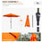Garden Parasol Sun Shade Orange Adjustable Round Outdoor Patio Umbrella 2.7m - Image 4