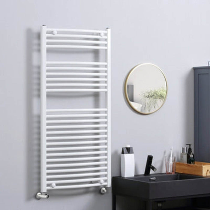 Towel Radiator Rail Heated Ladder Bathroom Warmer White (W)600x(H)1200mm - Image 4