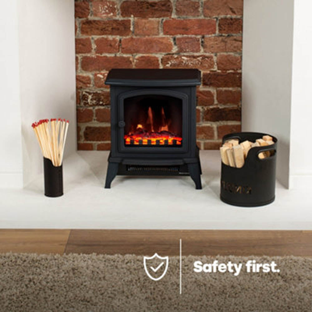 Electric Fireplace Stove Heater Log Burner Flame Effect Fire LED Light —  iForce Market