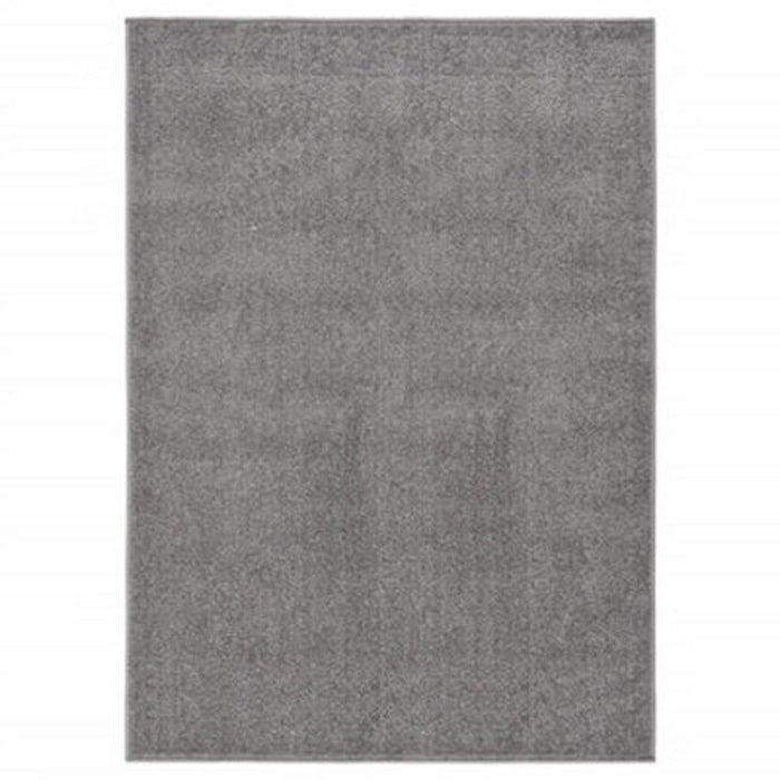 Rug Short Pile Grey Indoor Living Room Bedroom Floor Mat Carpet 240x340cm - Image 1