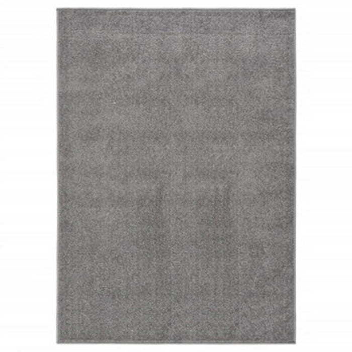 Rug Short Pile Grey Indoor Living Room Bedroom Floor Mat Carpet 240x340cm - Image 2