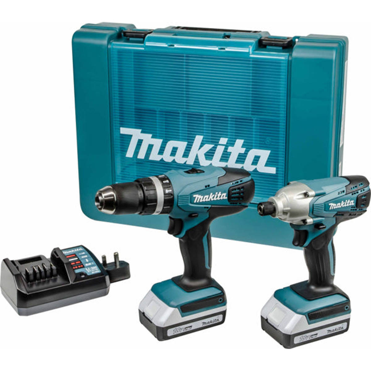 Makita Combi Drill Impact Driver Kit Cordless 18V 2x1.5Ah Li-Ion DK18015X1 - Image 1