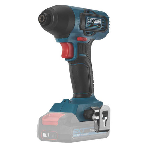 Erbauer Impact Driver Cordless EBID18LI Variable Speed Soft-Grip 18V Body Only - Image 1