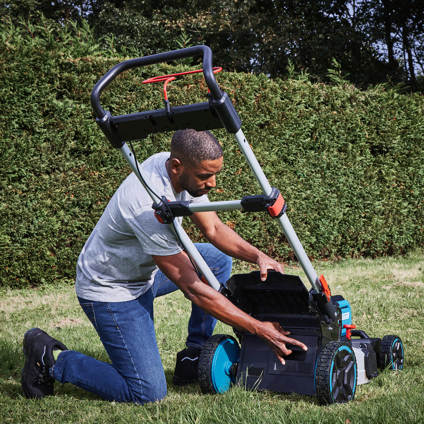 Erbauer Lawnmower Cordless 36V Li-Ion ERT1042GLM Garden 46cm Rotary Body Only - Image 3