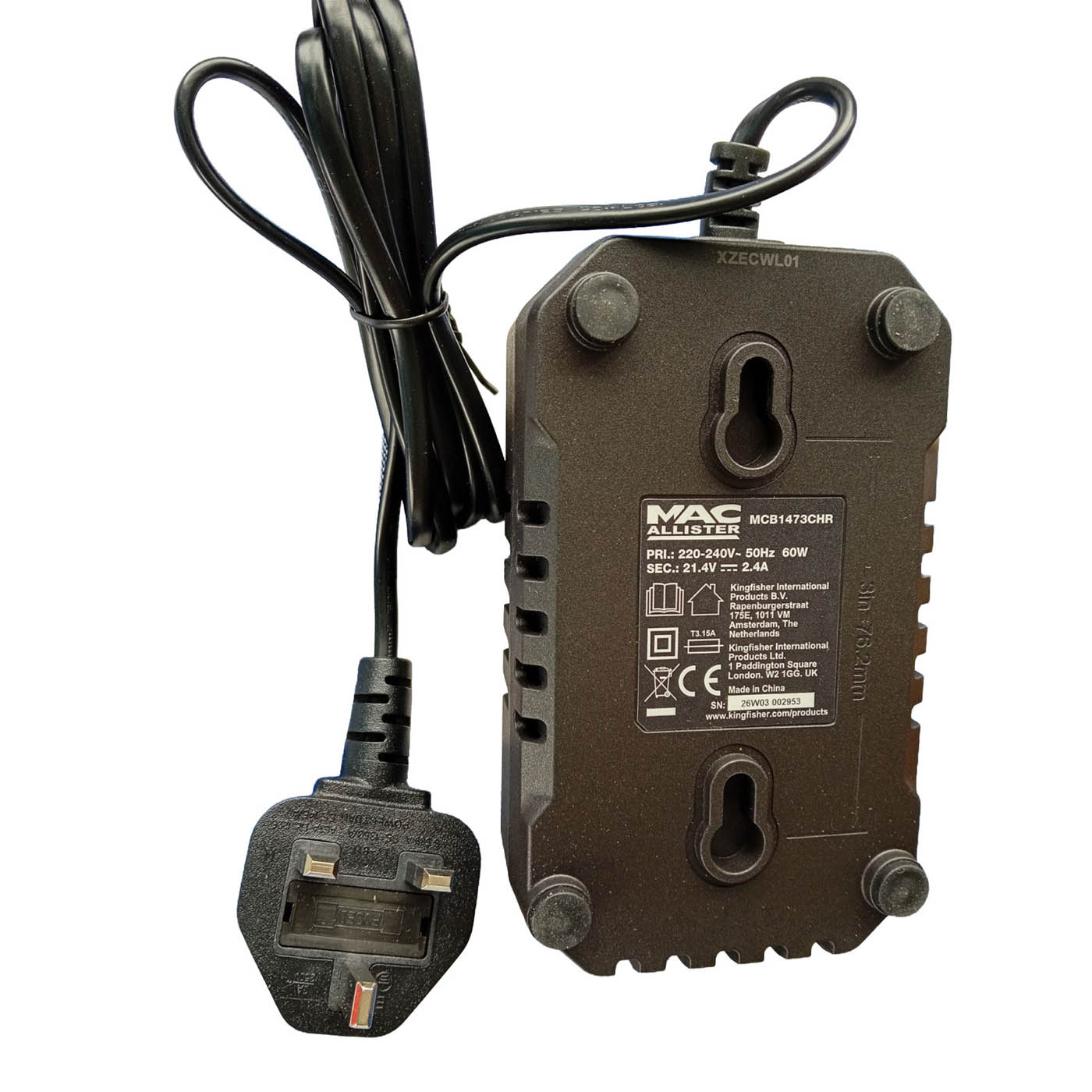MacAllister Battery Charger Solo 18V 2.4Ah MCB1473CHR LED Indicator Compact - Image 2