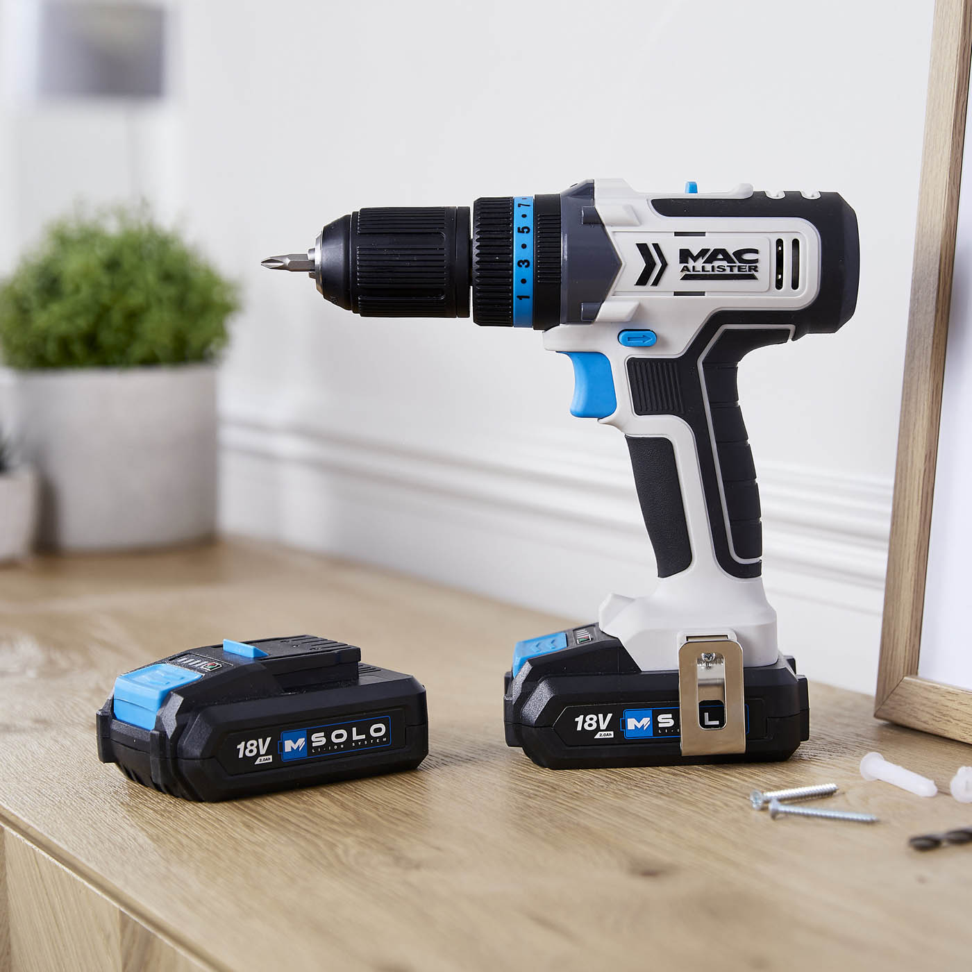Mac Allister Combi Drill Cordless 18V Li-Ion MCD18 Soft Grip Compact Body Only - Image 2