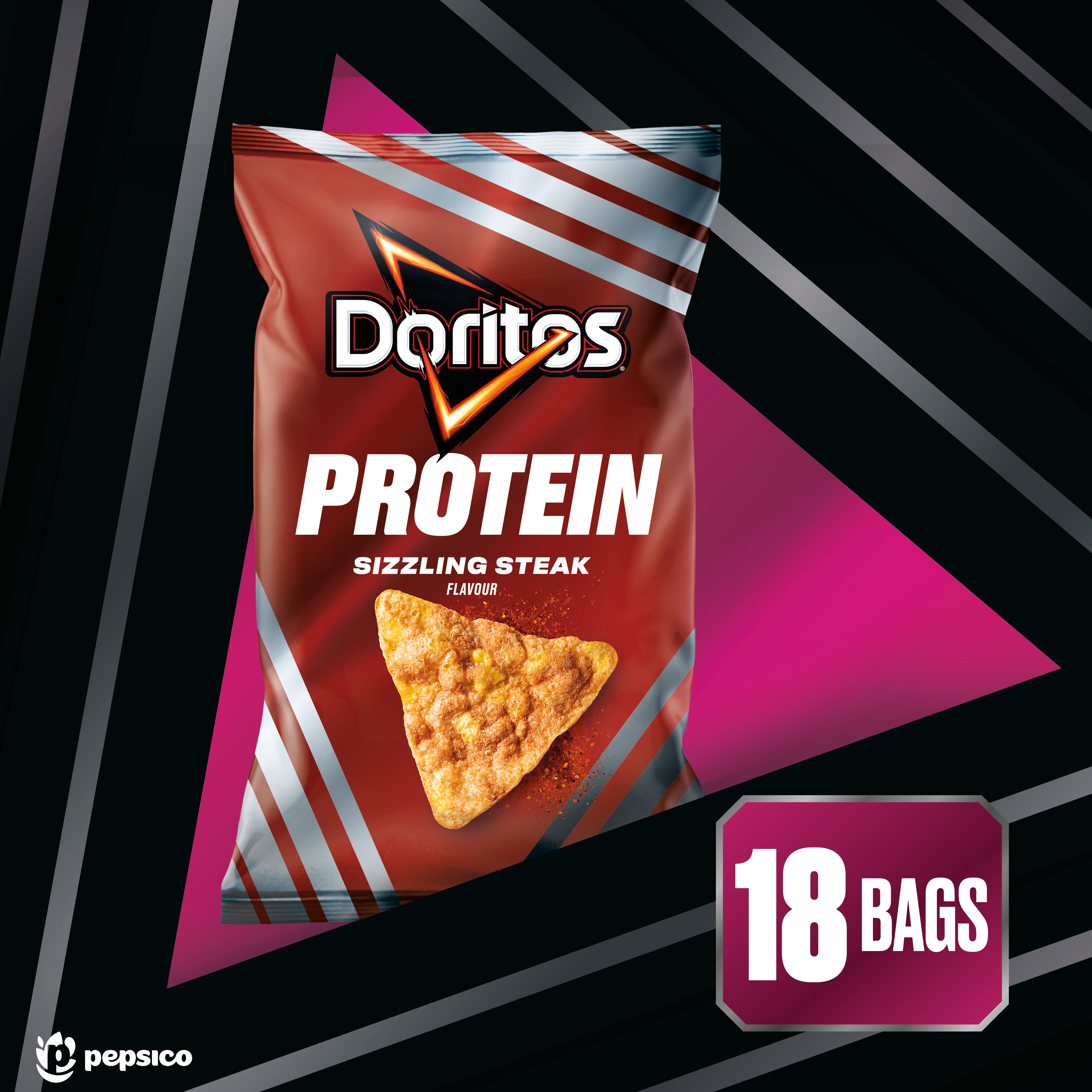 Doritos Protein Sizzling Steak 18x48g - Image 1