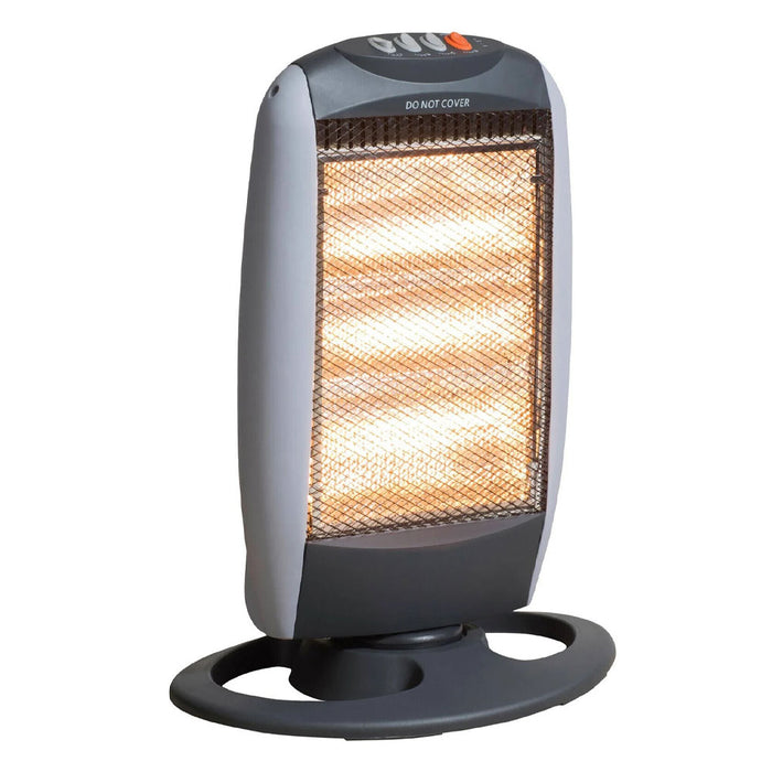 Oscillating Halogen Heater 3 Heat Settings Portable Free Stand 1200 W - Image 1