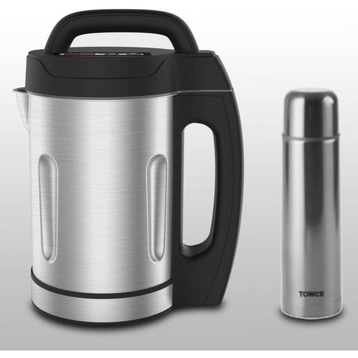 Tower Soup Maker 1.6L With Flask 500ml Stainless Steel LED Control Panel Compact - Image 1