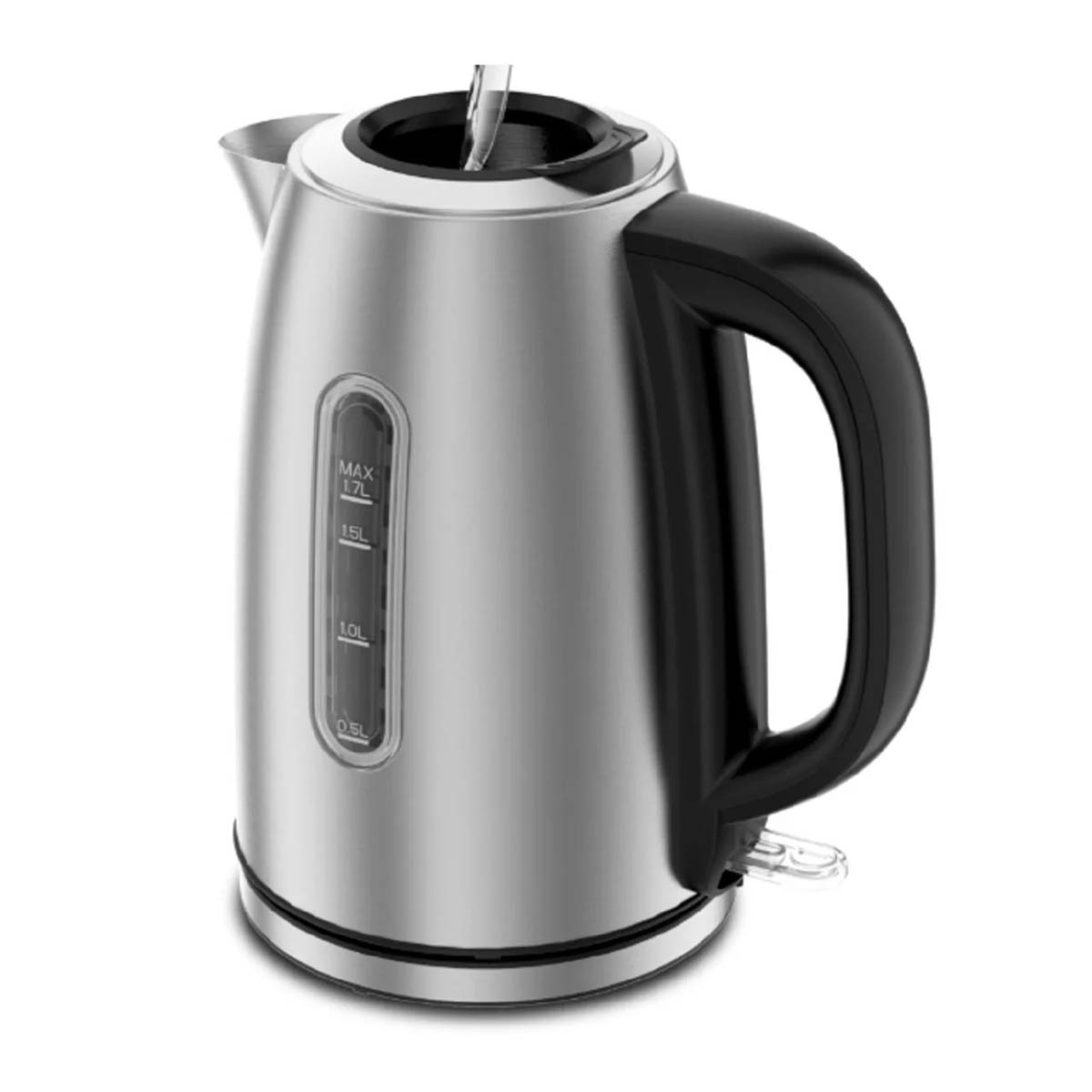 Nutmeg Kettle 1.7L Stainless Steel Easy Fill Electric 3000W Removable Filter - Image 1