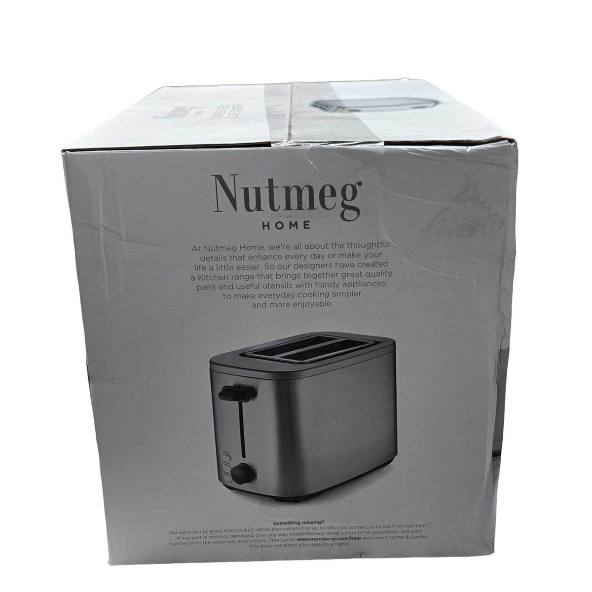 Nutmeg Toaster 2 Slice Stainless Steel Crumble Tray Defrost Reheat Cancel Button - Image 4