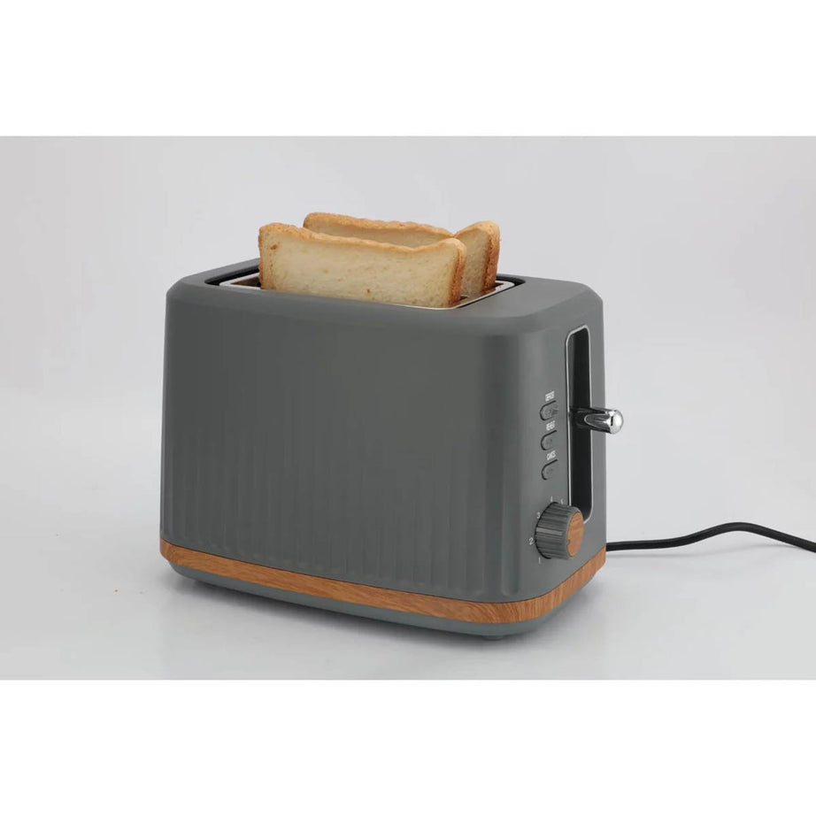 Nutmeg Toaster 2 Slice Dark Grey Kitchen Defrost Reheat Cancel Button Home - Image 3