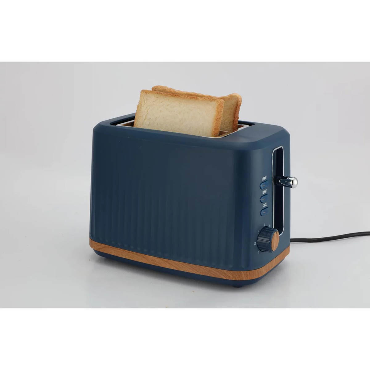 Nutmeg Toaster 2 Slice Dark Navy Kitchen Home Defrost Reheat Cancel Button - Image 3