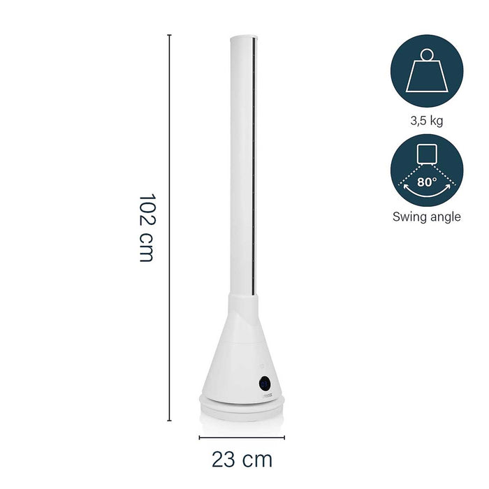 Princess Tower Fan White Cooling Heating Smart Portable Digital Indoor 2000W - Image 2