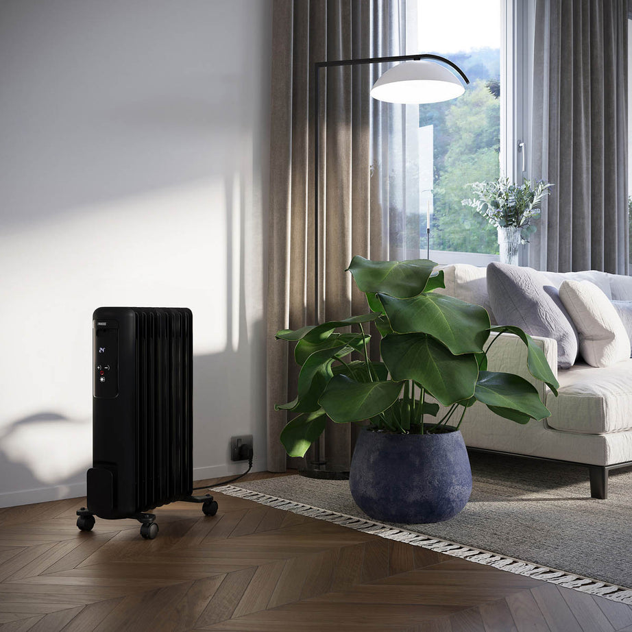 Princess Smart Oil-Filled Radiator Portable Electric Black LED Display Timer 2kW - Image 2