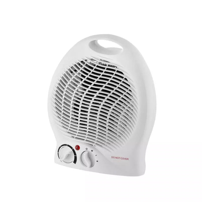 Fan Heater Air Cooler Upright Portable Compact Small White Home Office - Image 1