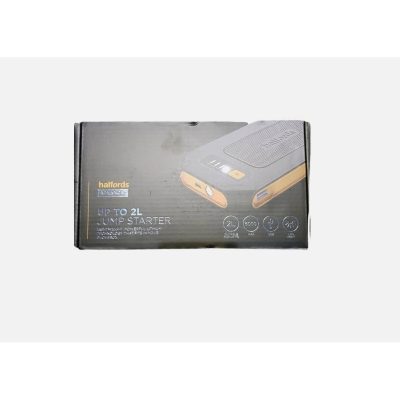 HALFORDS JUMP STARTER Halfords Jump Starter 677444 Advanced Lithium Up to 2L LED Light PortableUP TO 2L - Image 1