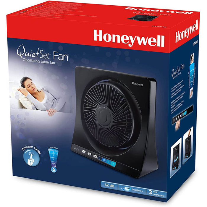 Honeywell Table Fan Worktop Quiet Set Black LED Display Day And Night Portable - Image 3