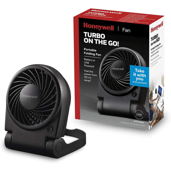 Honeywell Table Fan Small Cooling USB Powered Turbo Foldable Adjustable 15cm - Image 1