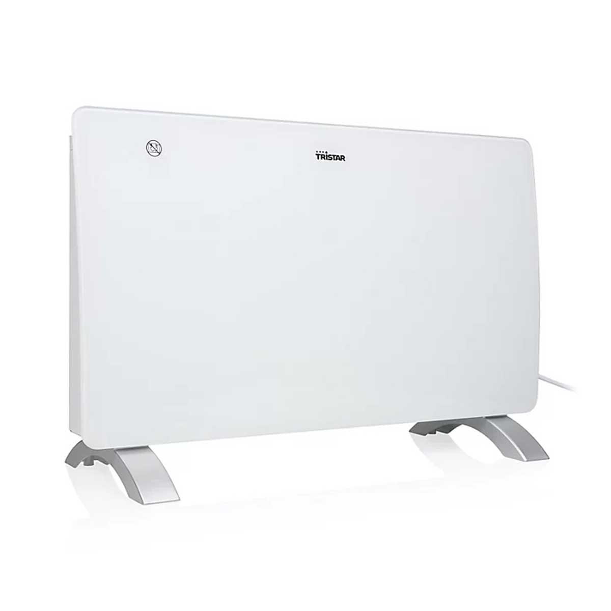 Tristar Panel Heater Electric Glass White Portable Freestanding Thermostat 1000W - Image 1