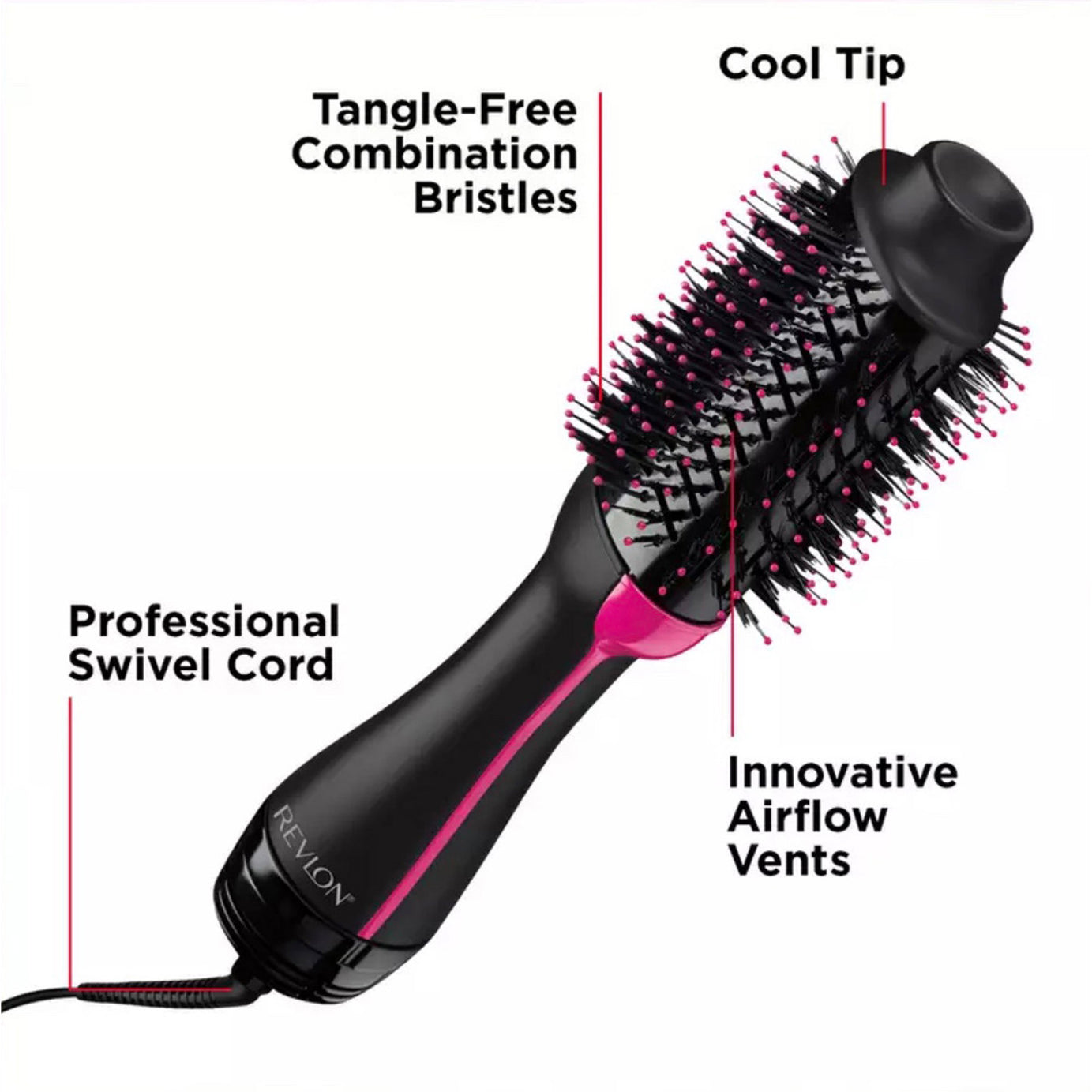 Revlon Hair Dryer One-Step Styler Volumiser Frizz-free Pro Collection 2 in 1 - Image 3