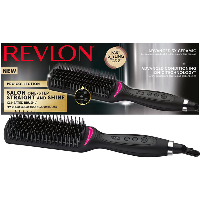 Revlon Hair Straightener Brush Rvst2168 Salon One Step With XL Brush Head 210°C - Image 1