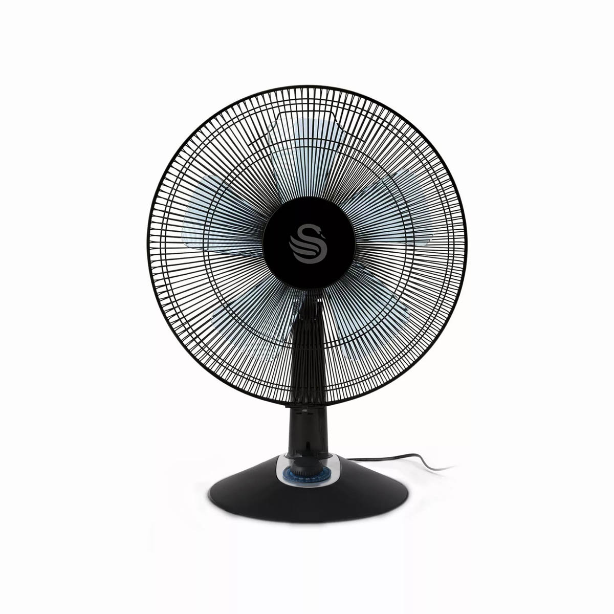 Swan Desk Fan 12″ Electric 2 Speeds Oscillating Quiet Office Home Indoor 60W - Image 1