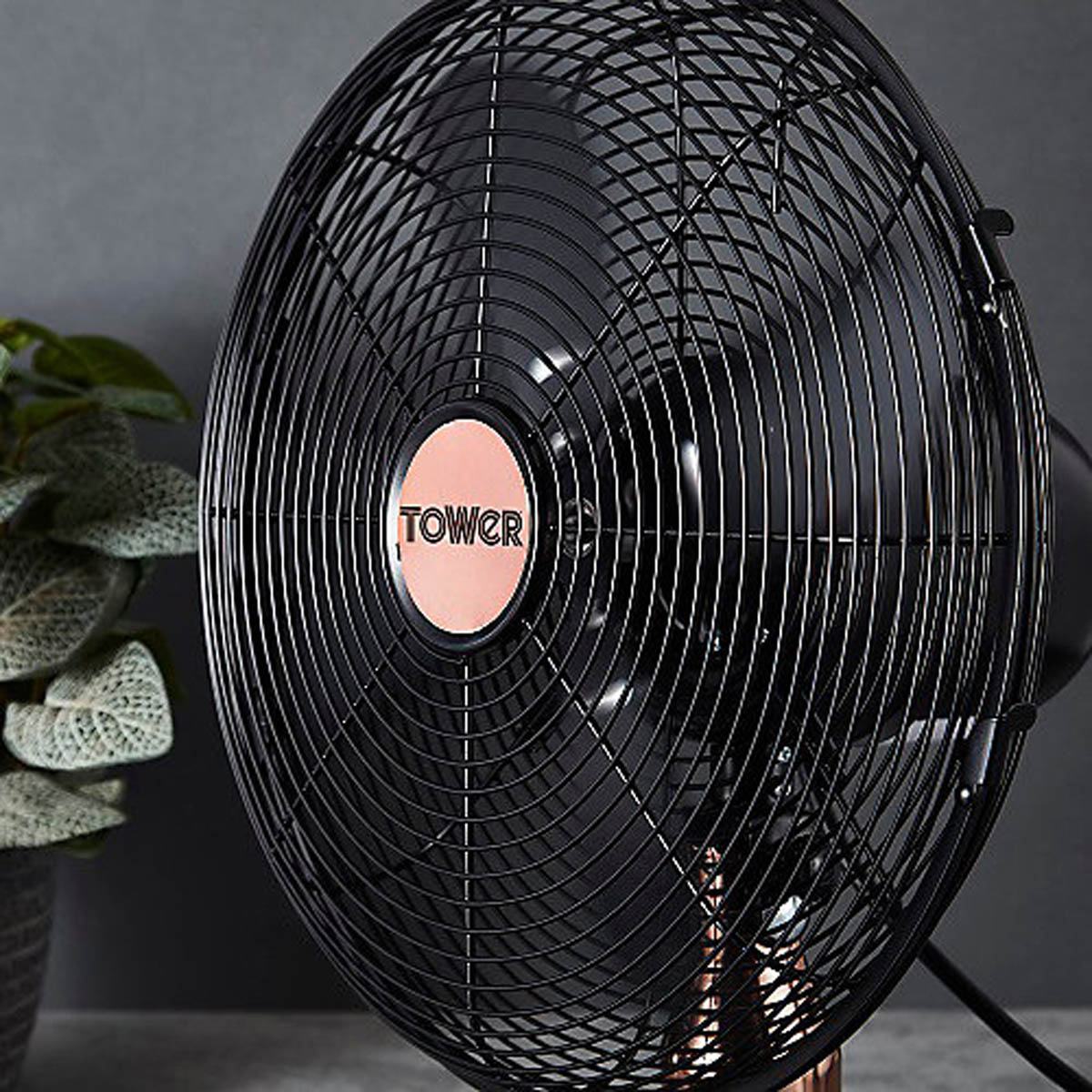 Tower Desk Fan 12″ T611000B Black Metal 3 Speeds Oscillating Office Home Indoor - Image 3