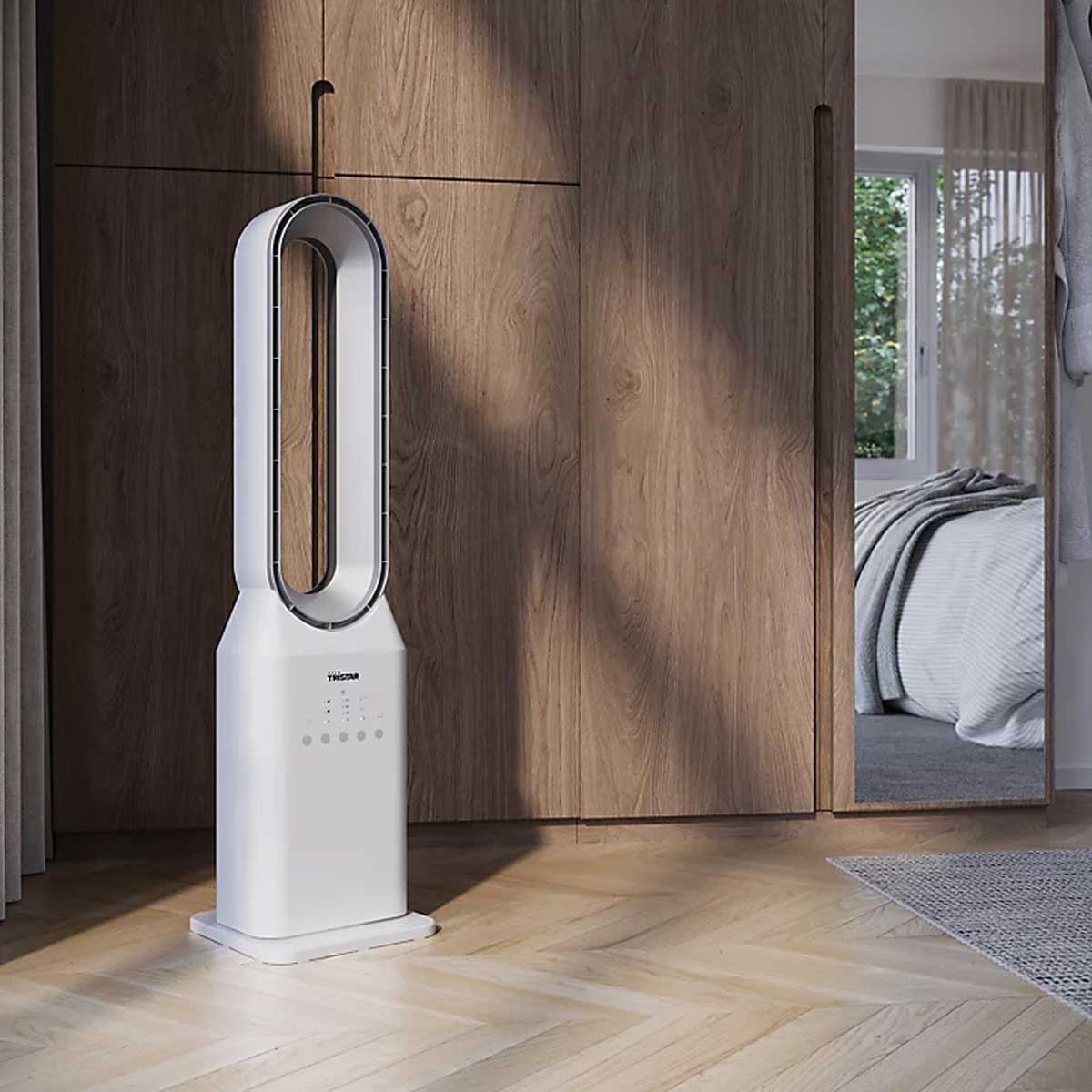 Tristar Air Cooler Fan Portable White LED Remote Bladeless Timer Oscillating - Image 7