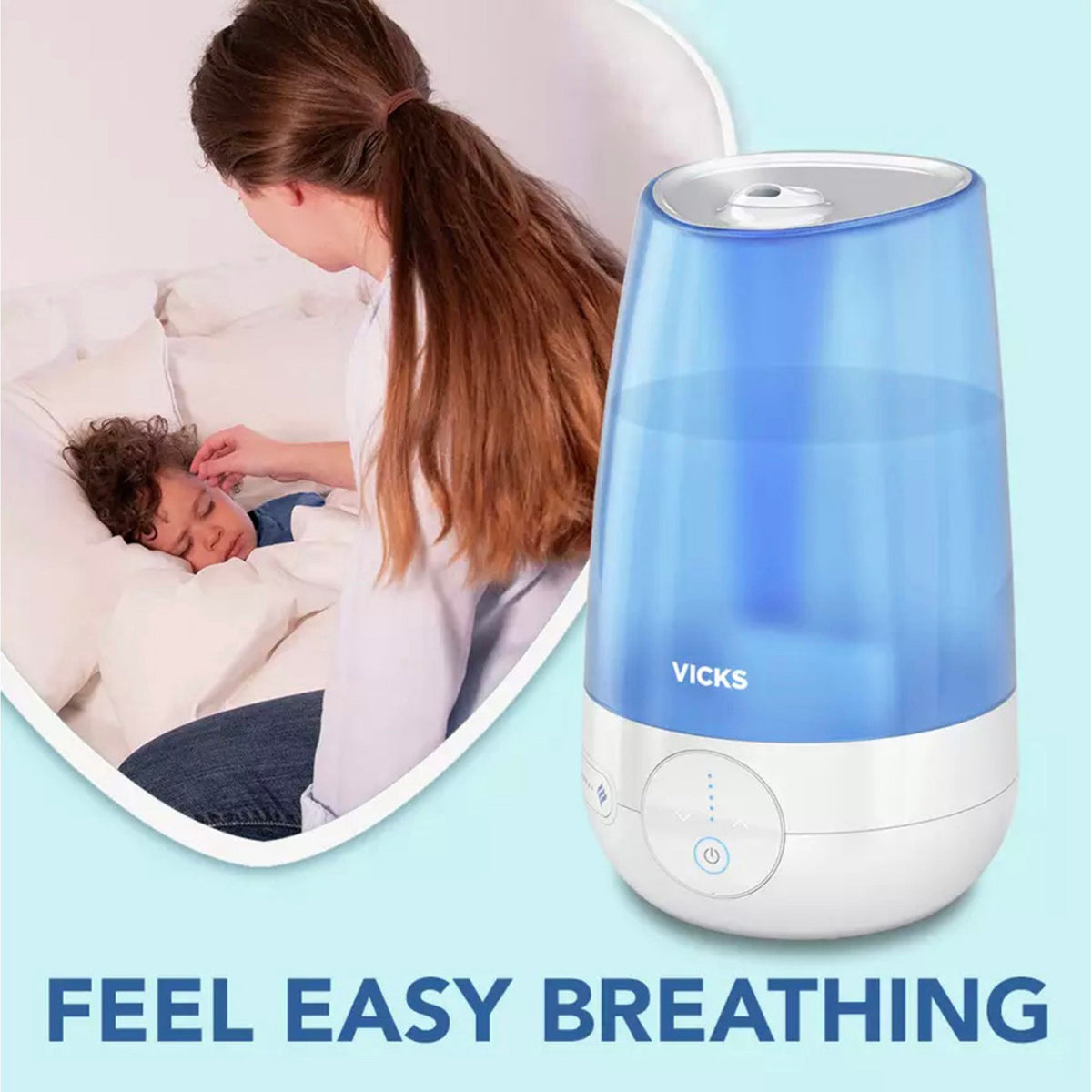 Vicks Ultrasonic Humidifier Cool Mist VUL565E1 40h Timer 4.5L Quiet Operation - Image 3
