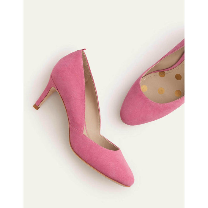Edie Ladies Court Shoes Mid Heels Berry Pink Party Almond Toe Size UK 4 EU 37 - Image 1