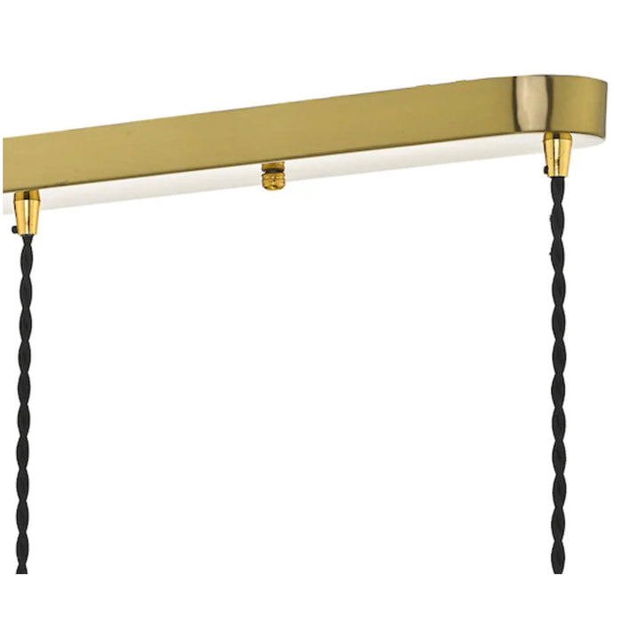 Ceiling Light 3 Way Pendant Suspension Bar Chandeliered Adjustable Brass Finish - Image 3
