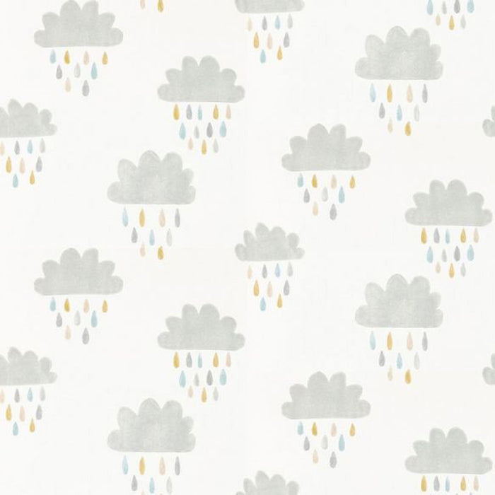 Wallpaper April Showers Theme Room Home Bright Grey Living Room Bedroom Study - Image 1