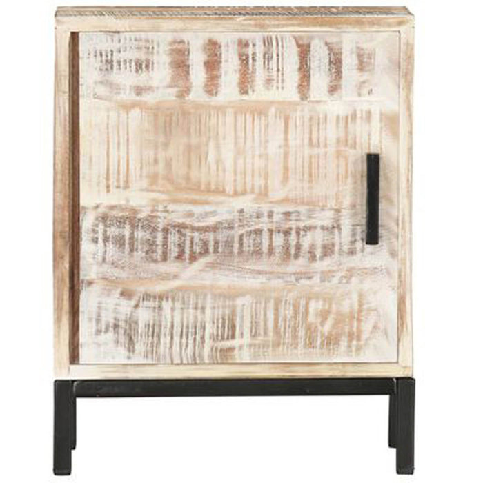 Vidaxl Bedside Cabinet Handmade Acacia Wood Grains Industrial Modern 40x30x50 Cm - Image 3