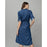 Tencel Shirt Dress Midi Relaxed Belted Knee Side Pockets Denim Blue Size 8 - Image 3