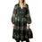 Ted Baker Womens Dress Dark Green Long Sleeve Midi Floral Formal Casual Large - Image 1