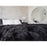 Throw Blanket Faux Fur Black Warm Soft Plush Bed Cover Bedspread 119 x 152 cm - Image 5
