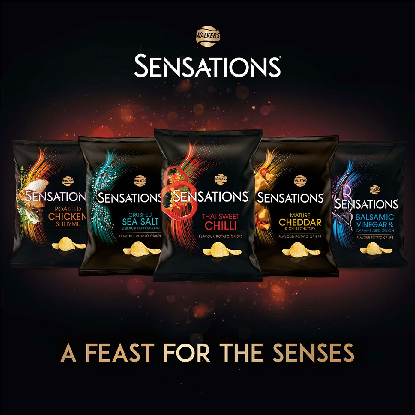Sensations Crisps Balsamic Vinegar Caramelised Onion 12 x 150g - Image 3