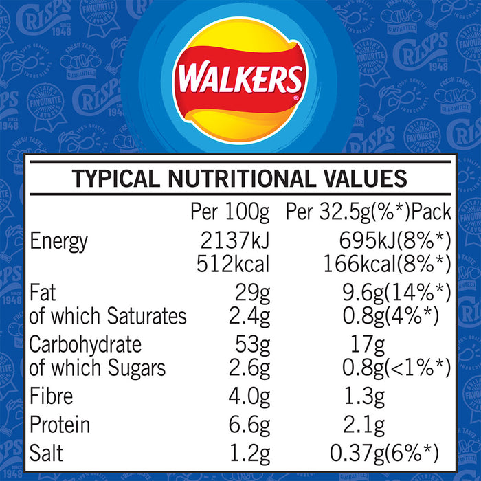 Walkers Crisps Cheese Onion Snack Pack Lunch 32 Bags x 32.5g - Image 5