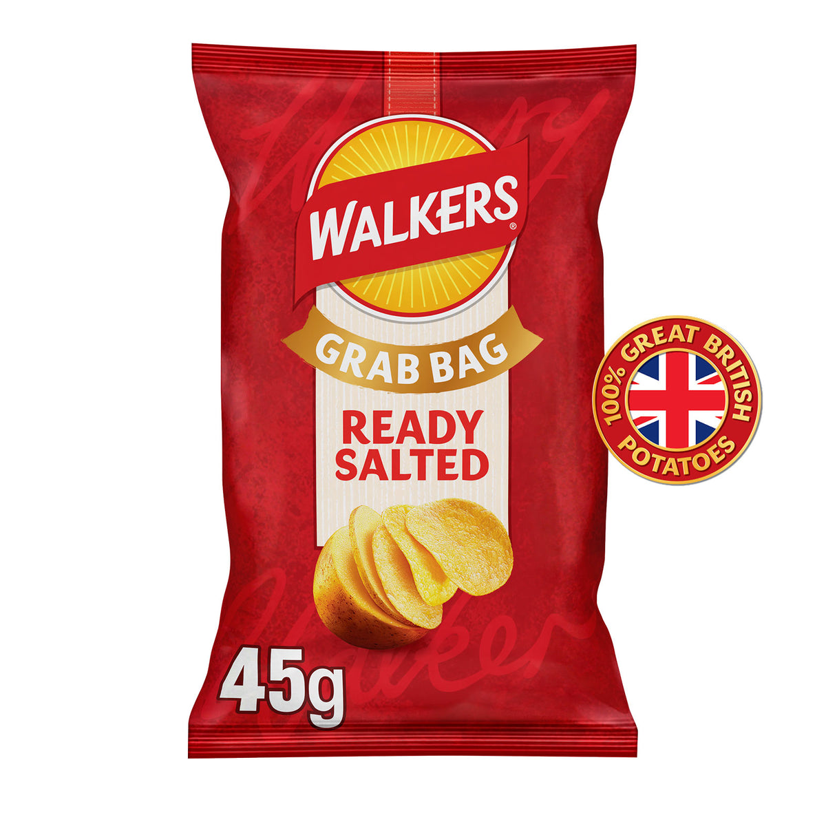 Walkers Crisps Ready Salted Sharing Pack 32 x 45g - Image 2