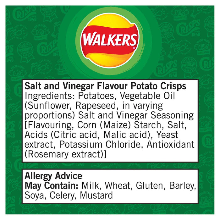 32 x Walkers Crisps Salt & Vinegar Sharing Pack 45g - Image 7