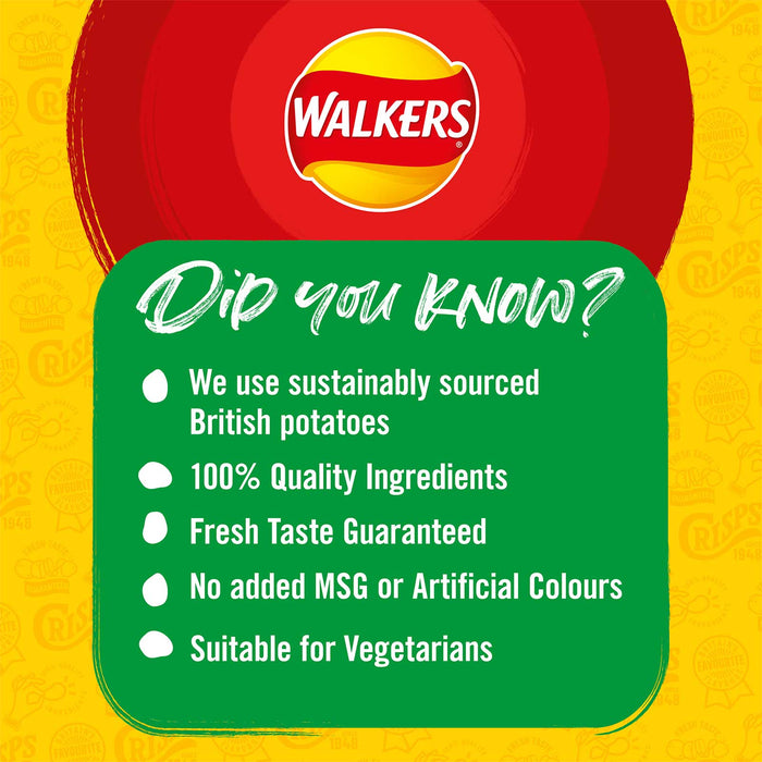 Walkers Crisps Smokey Bacon Suitable for vegetarians 32 x 45g - Image 4