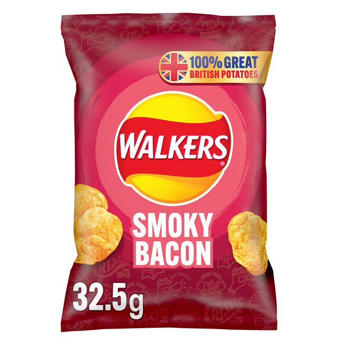 Walkers Crisps Smokey Bacon Snack Sharing Box of 32 x 32.5g - Image 2